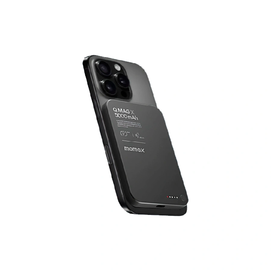 Внешний аккумулятор с кабелем Momax F.Pass+ с MagSafe 5000 mAh черный