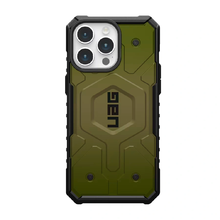 Противоударная пластиковая накладка UAG PATFINDER MageSafe совместимая с iPhone 14 Pro зеленая