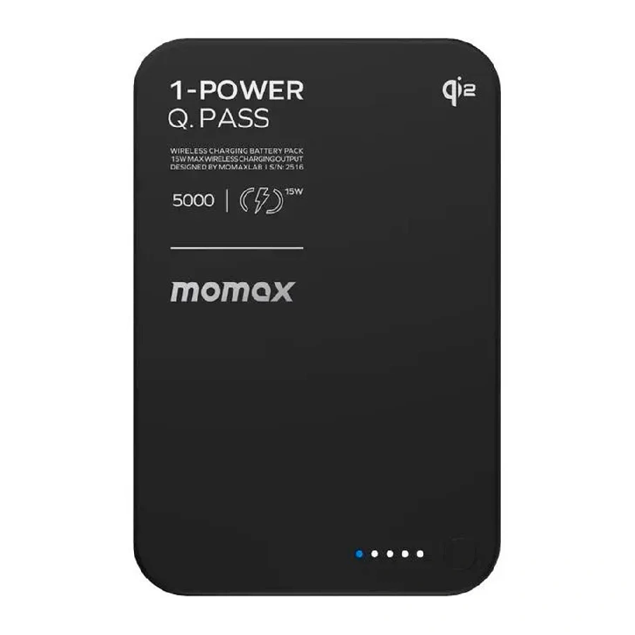 Внешний аккумулятор Momax Q.Pass Qi2 с MagSafe 5000 mAh черный CCC