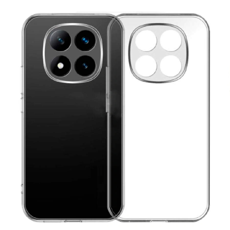 Силиконовая накладка Partner совместимая с Рэдми Нот 14 Pro+ прозрачная