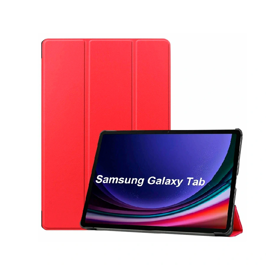Чехол-книжка для Samsung Galaxy Tab S10+/S9+ на пластиковом основании красный 12.4"