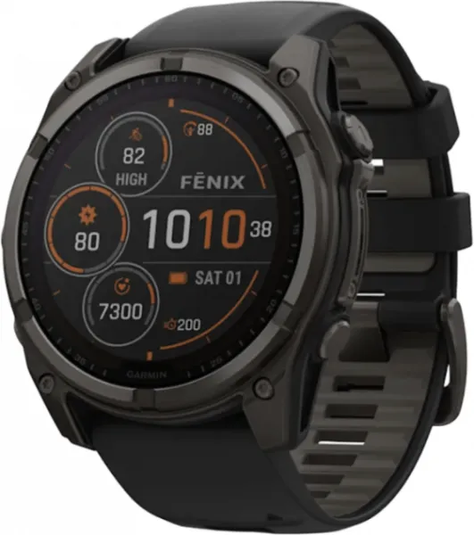 Умные часы Garmin Fenix 8 51 mm AMOLED Sapphire серый карбоновый титан DLC (010-02905-63)