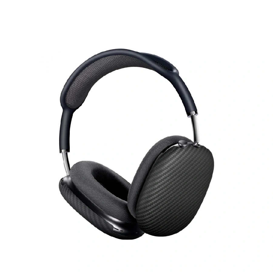 Пластиковый чехол совместимый с AirPods Max под черный карбон