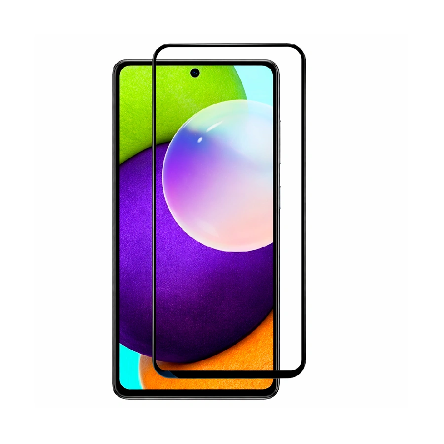 Защитное стекло для Samsung A 52 полноэкранное черное техпак