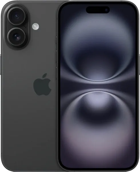 Смартфон Apple iPhone 16 128Gb Dual nano SIM black (чёрный) обмененный, без коробки (новый, не активированный, без RuStore) гарантия 1 год