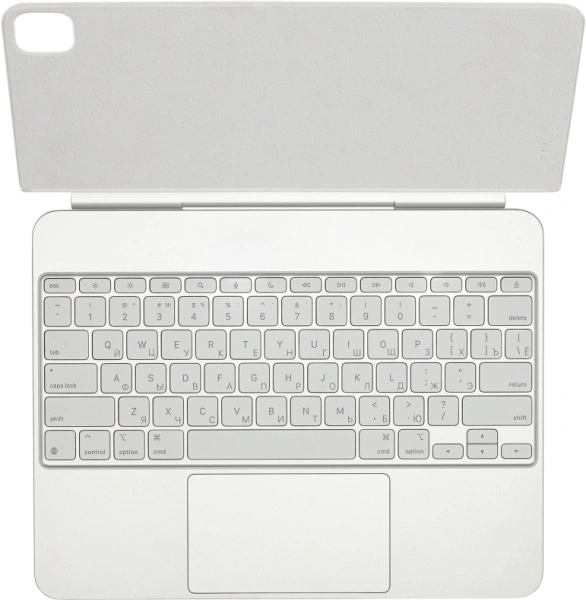 Чехол-клавиатура Apple Magic Keyboard Touchpad MWR43 совместимая с iPad Pro 13" (2024/2025) (русская гравировка) белая