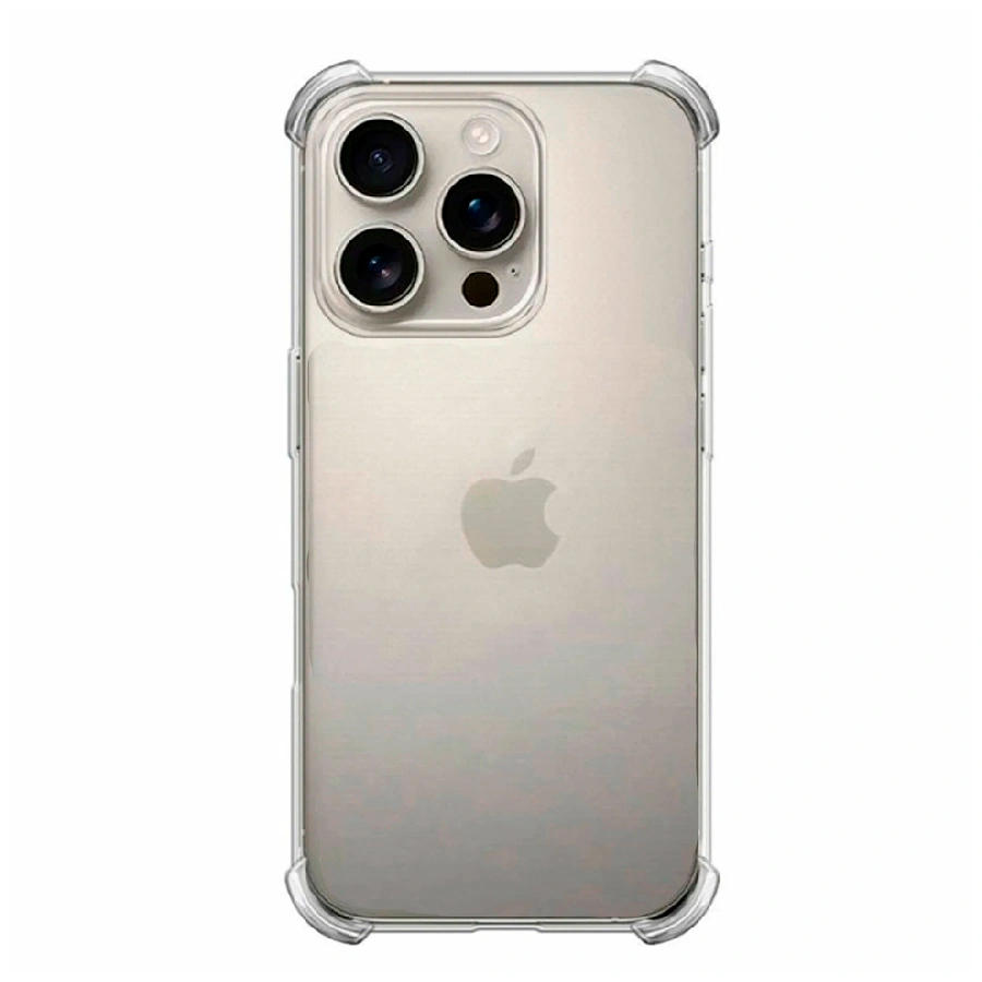 Силиконовая накладка Partner совместимая с iPhone 16 Pro Max с усиленными углами прозрачная