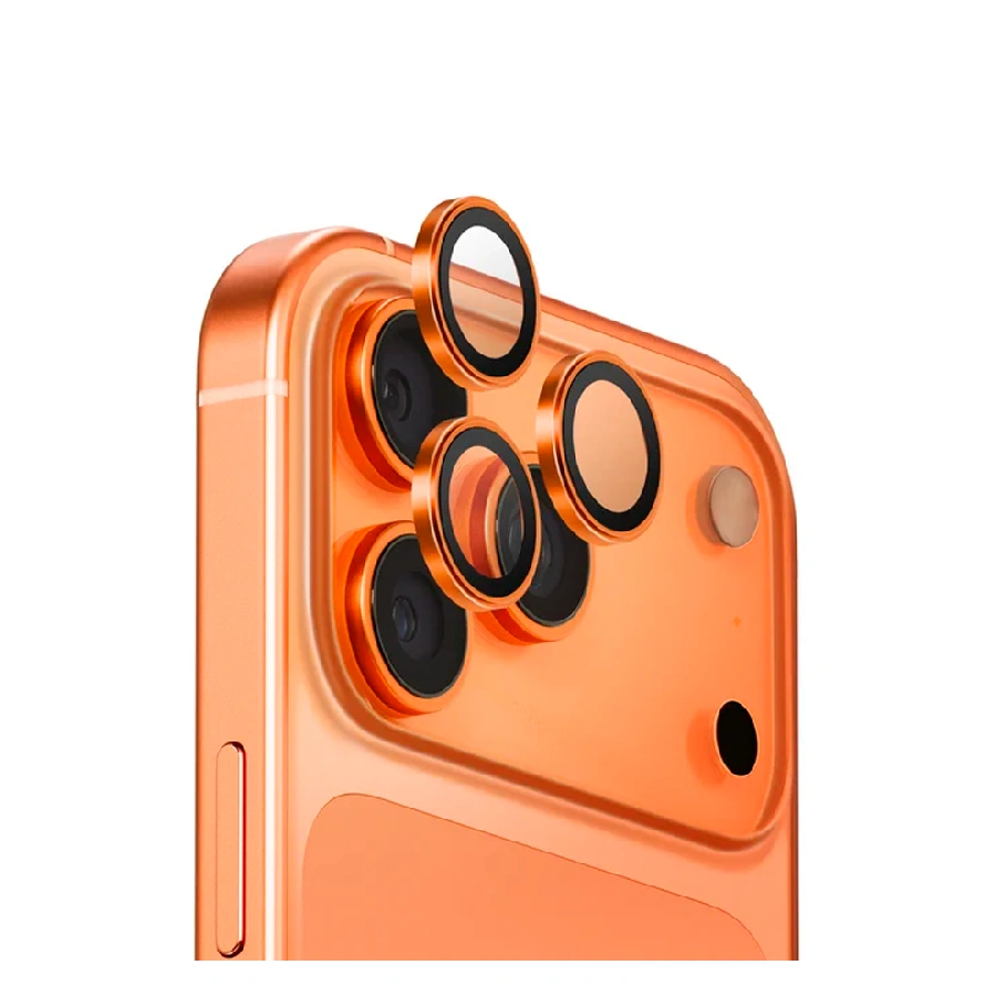 Защитное стекло на камеру Keephone Calvin совместимое с iPhone 17 Pro/17 Pro Max оранжевое