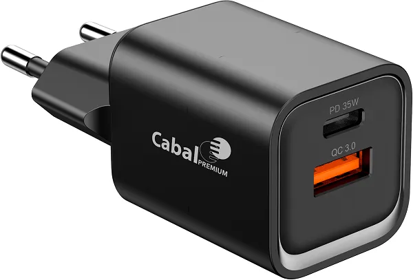 Сетевой блок Cabal Premium СP-TCH-351-2 35W GaN+PD series (USB-C) черный