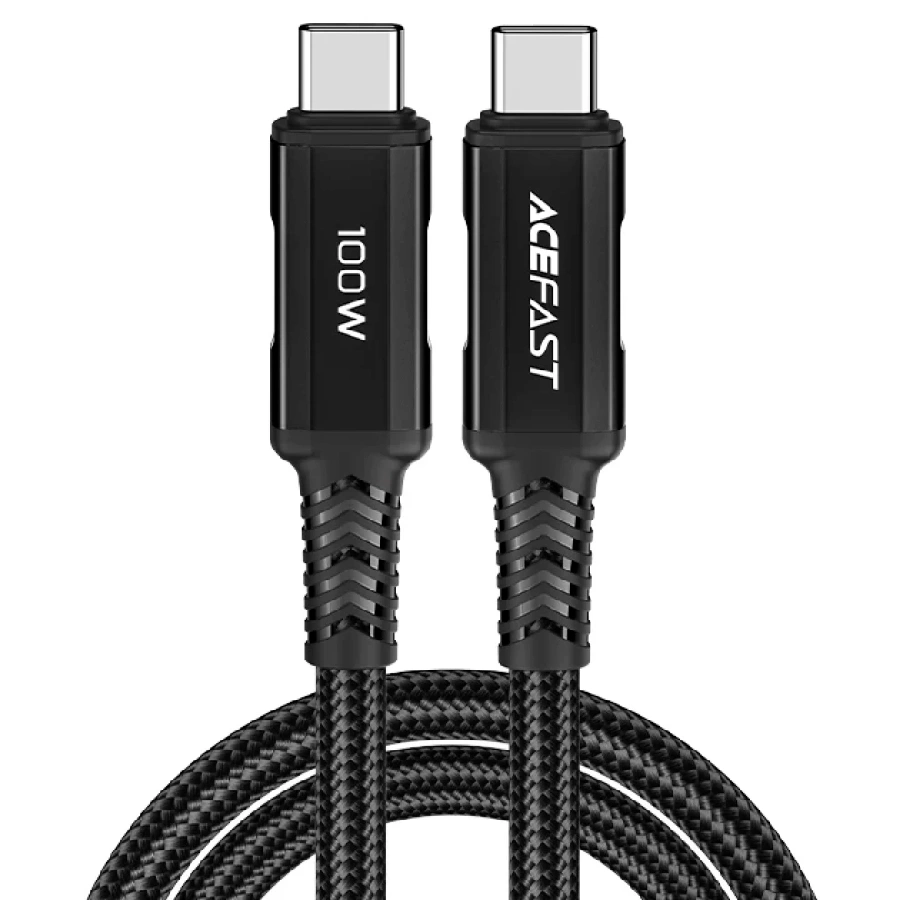 Кабель AceFast Type-C/Type-C C4-03 нейлон 100W 2.0м черный