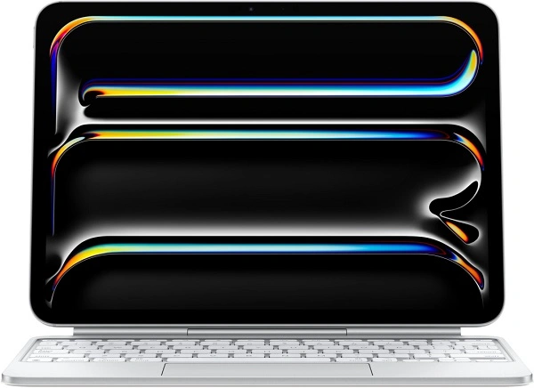 Чехол-клавиатура Apple Magic Keyboard Touchpad (MWR03) совместимая с iPad Pro 11" (2024/2025) (русская гравировка) white (белая)