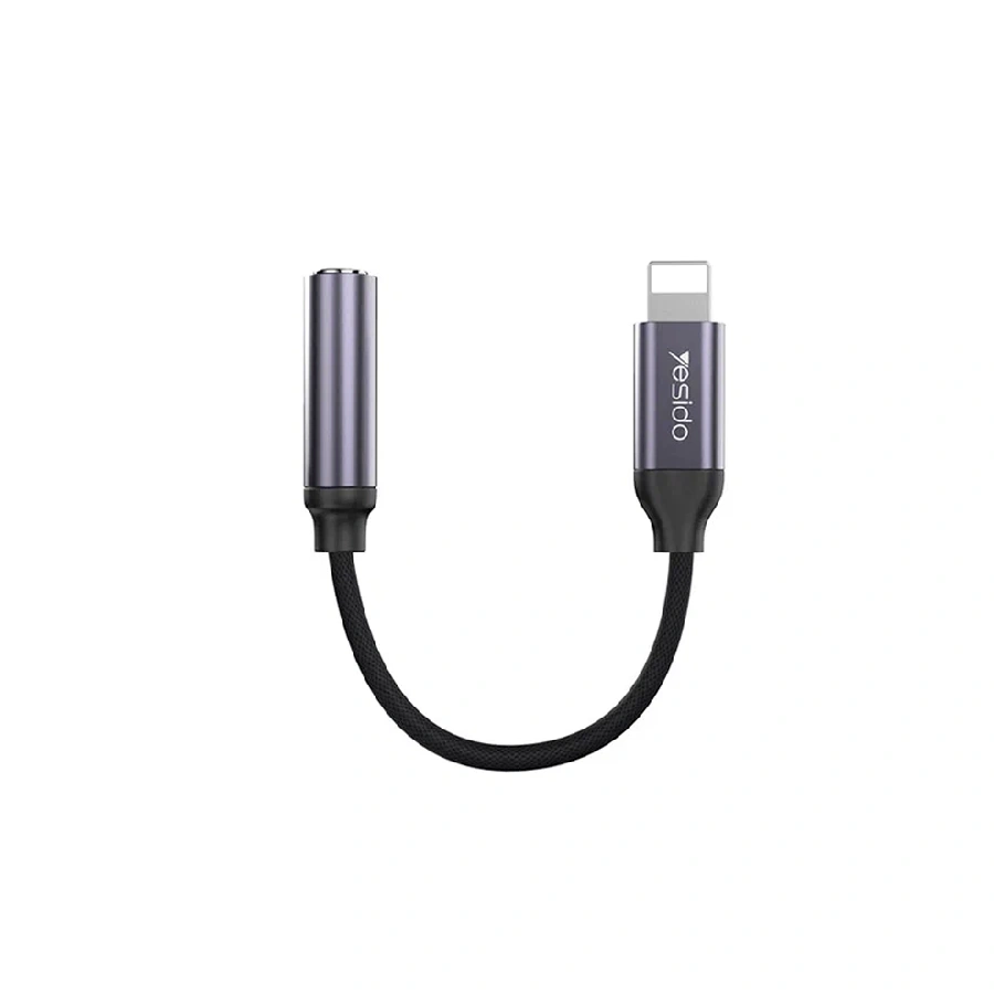 Переходник Yesido Yesido YAU21 Lightning/3,5mm чёрный