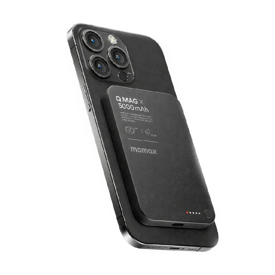 Внешний аккумулятор Momax S.Pass Ultra Slim с MagSafe 5000 mAh черный CCC