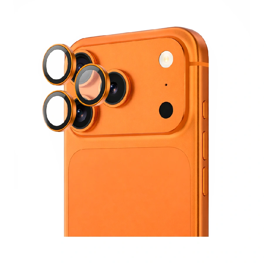 Защитное стекло на камеру WIWU Titan совместимое с iPhone 17 Pro/17 Pro Max Orange (оранжевое)