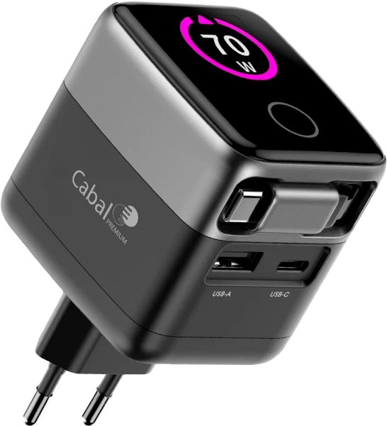 Сетевой блок Cabal Multi GaN Charger СP-TCH-701-1 70W (USB-C) черный