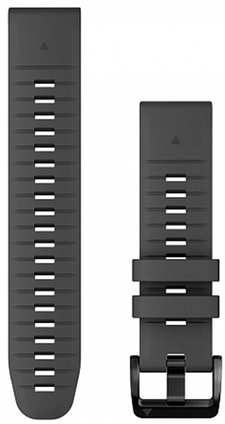 Силиконовый ремешок для Garmin Fenix 8 47mm Quickfit 22 mm (Black/Pebble Gray) (010-13393-00)