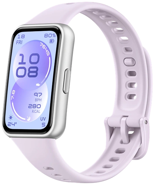 Умный браслет Фитнес-браслет Huawei Band 11 корпус из полимера, сиреневый ремешок из фторэластомера EAC