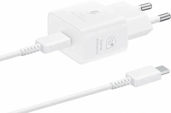 Сетевое зарядное устройство + кабель Type-C/Type-C Samsung (EP-T2510XBEGRU) USB-C 25W белое EAC