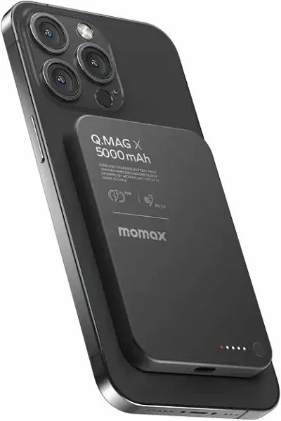 Внешний аккумулятор Momax Q. Mag X с MagSafe 5000 mAh черный