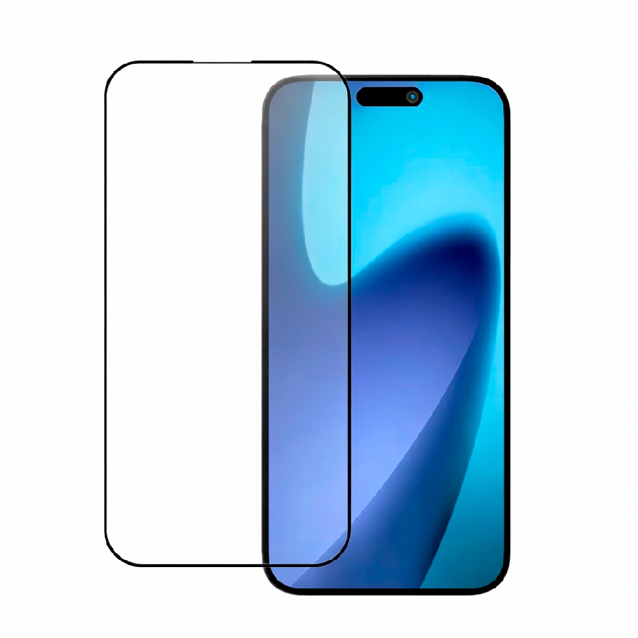 Безрамочное защитное стекло HDvision a13 совместимое с iPhone 17 Air полноэкранное черное