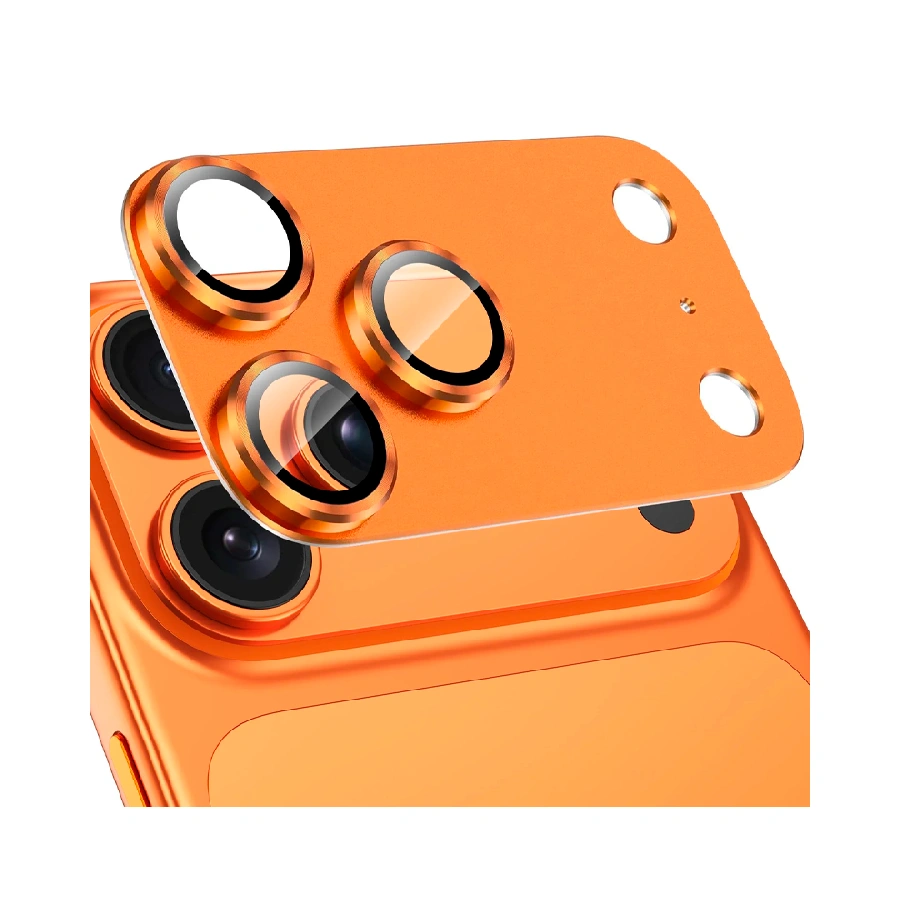 Защитное стекло на модуль камеры WIWU Armor Deck Lens Protector совместимое с iPhone 17 Pro Max Orange (оранжевое)