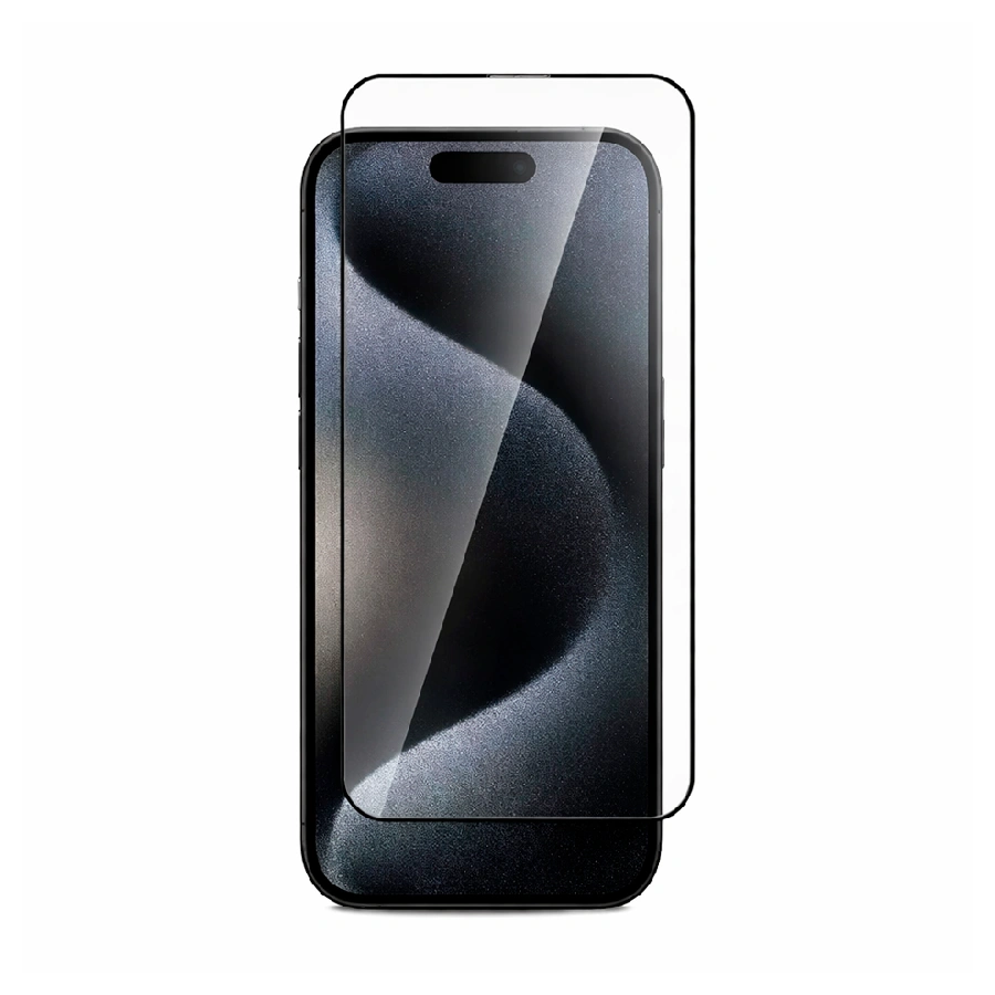 Защитное стекло совместимое с iPhone 15 Pro/16/15 полноэкранное в техпаке