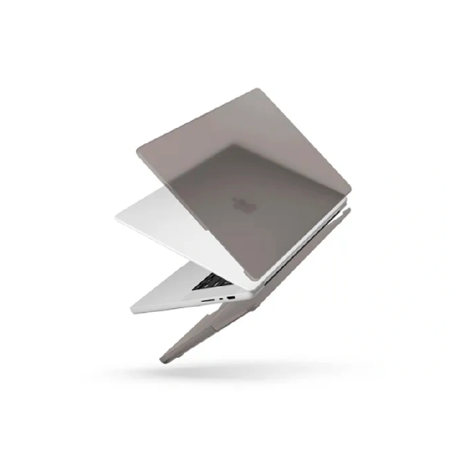 Пластиковый чехол Uniq Claro совместимый с Macbook Pro 14 (2021-2024) матовый серый
