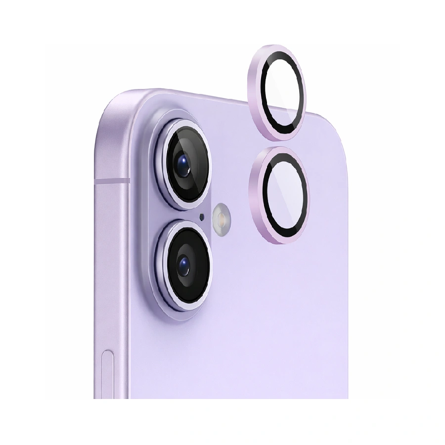 Защитное стекло на камеру WIWU Titan совместимое с iPhone 17 Purple (лаванда)