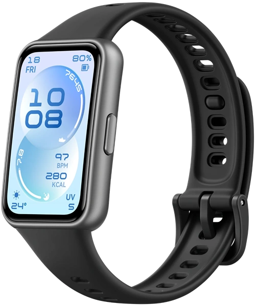 Умный браслет Фитнес-браслет Huawei Band 11 корпус из полимера, черный ремешок из фторэластомера EAC