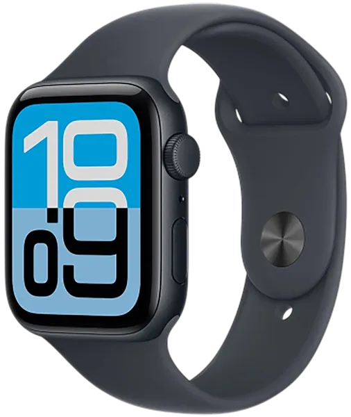 Умные часы Apple Watch SE 3 2025, 40 мм, корпус из алюминия цвета «полночь», спортивный ремешок цвета «полночь», размер S/M (MEH94)