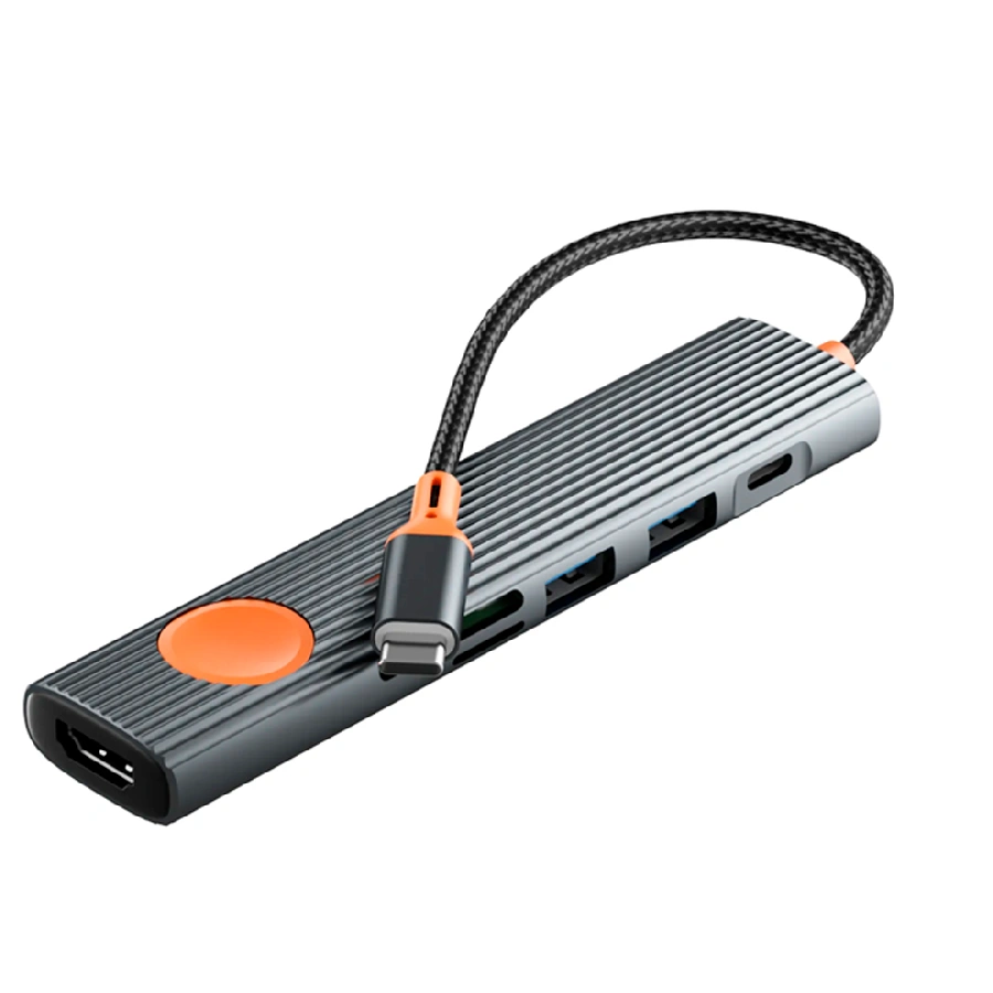 USB-концентратор Wiwu 7 in 1 PD100W + HDMI
