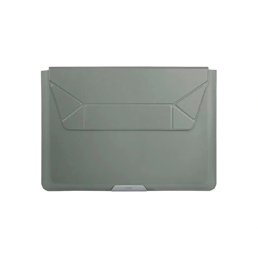 Чехол-конверт Uniq Oslo leather Magnetic Laptop sleeve для ноутбуков 14" зеленый