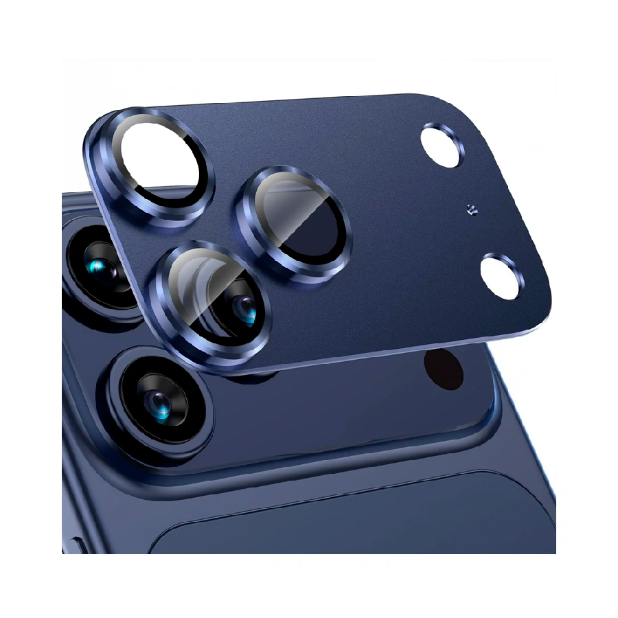 Защитное стекло на модуль камеры WIWU Armor Deck Lens Protector совместимое с iPhone 17 Pro Max Dark Blue (синее)