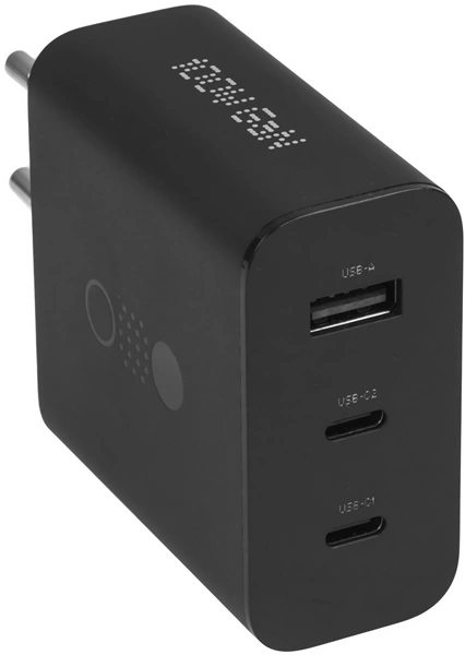 Сетевое зарядное устройство Nothing (C349) (Type-Cх2 + USB) 100w черный + кабель черное