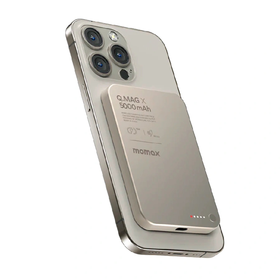 Внешний аккумулятор Momax S.Pass Ultra Slim с MagSafe 5000 mAh титан CCC