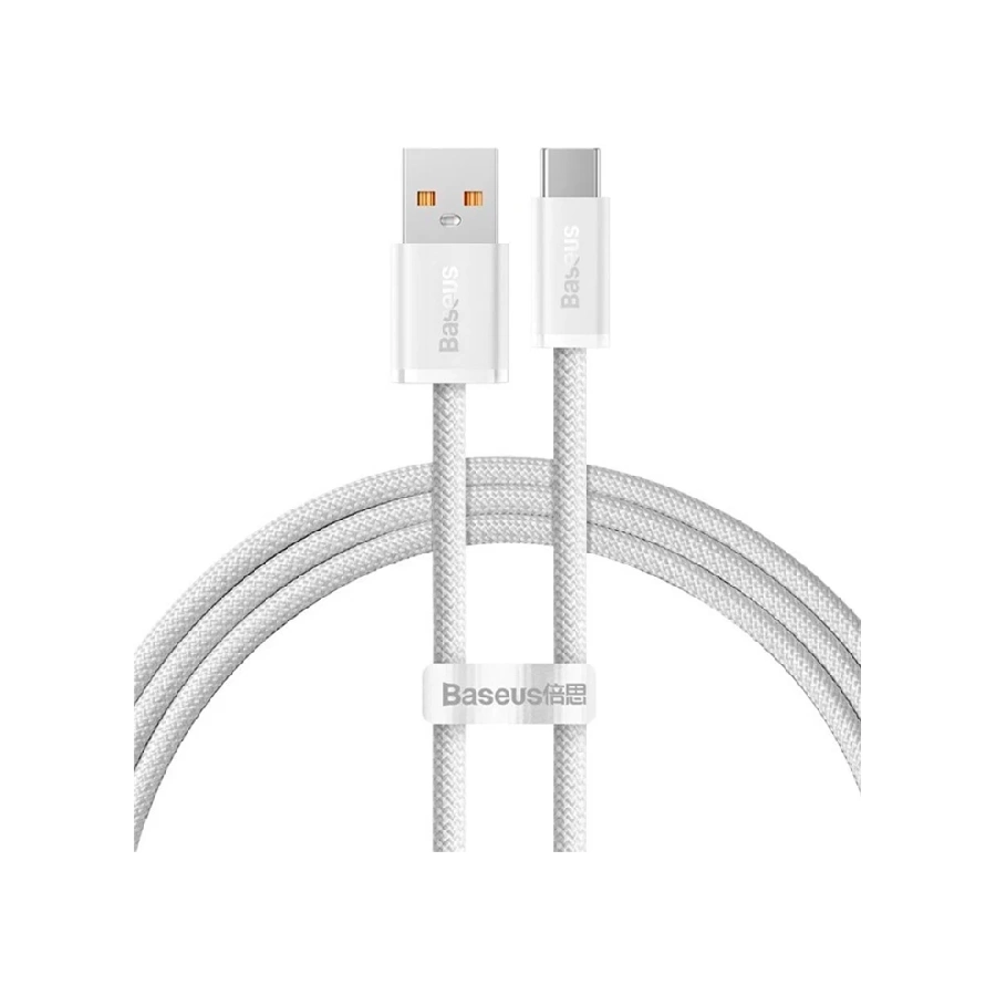 Кабель Baseus Crytsal USB/Type-C 100W 1м белый