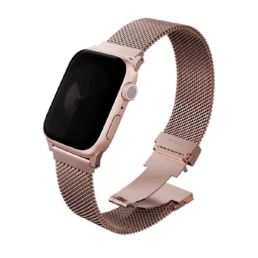 Ремешок UNIQ Dante Pro совместимый с Apple Watch (42/41/40 mm) миланская петля розовый
