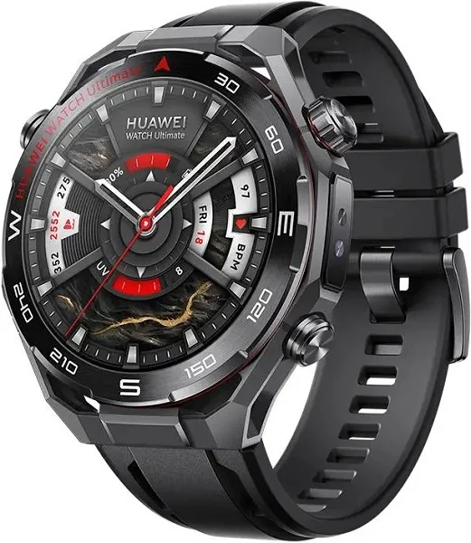 Смарт-часы Huawei Watch Ultimate 2 (MCH-AL00) циркониевый корпус черного цвета (черный ремешок из фторэластомера)