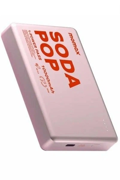Внешний аккумулятор Momax Soda Pop с MagSafe 10000 mAh розовый