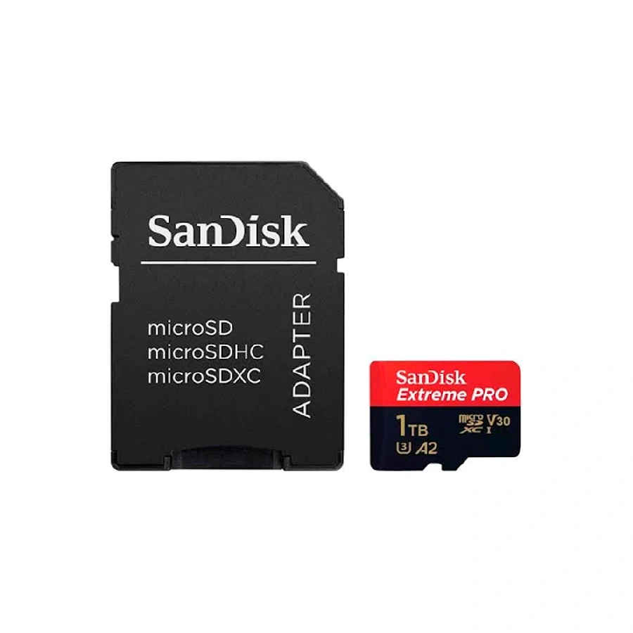 Карта памяти SanDisk Extreme Micro SD 1Tb U3 A2 V30 190/130MB/S 4K с адаптером