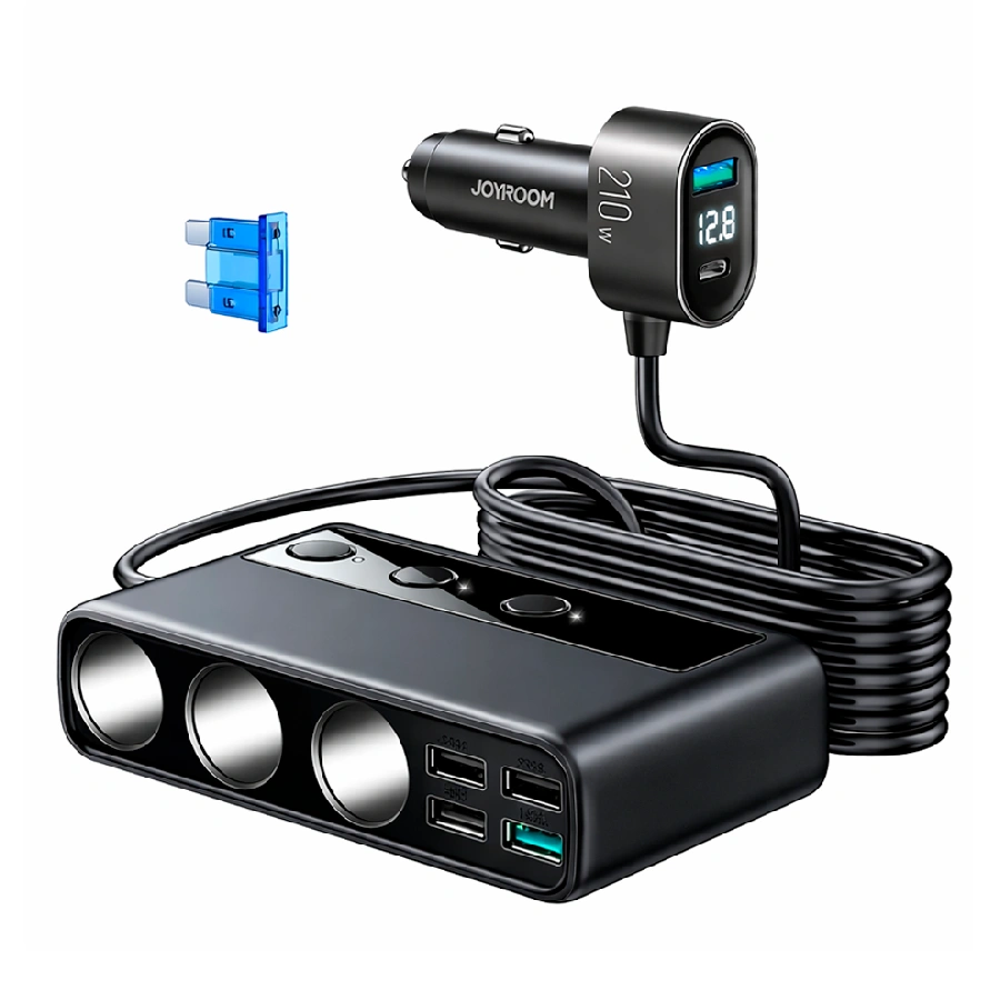 Автомобильное зарядное устройство Joyroom 9 в 1 210W черное