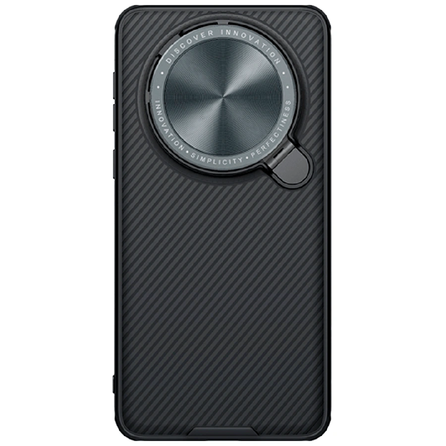 Противоударная пластиковая накладка с защитой камеры Nillkin Camshield Prop Magnetic для Huawei Mate 60 Pro/60 Pro Plus черная