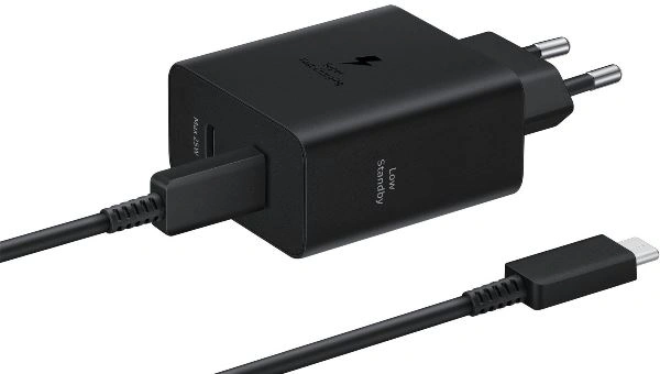 Сетевое зарядное устройство + (кабель Type-C/Type-C) Samsung 50W (EP-T5020) черное