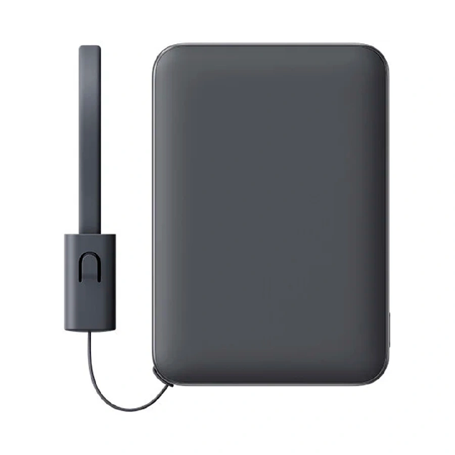 Внешний аккумулятор Xiaomi Ultra-thin Power Bank with Built-in Cable 5000W 22.5W (PB0522S) Gray CCC
