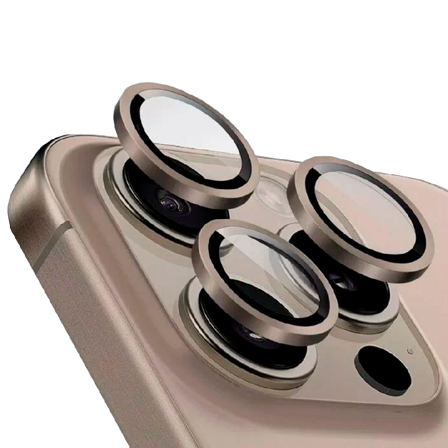 Защитное стекло на камеру совместимый с iPhone 16 Pro/16 Pro Max пустынный титан