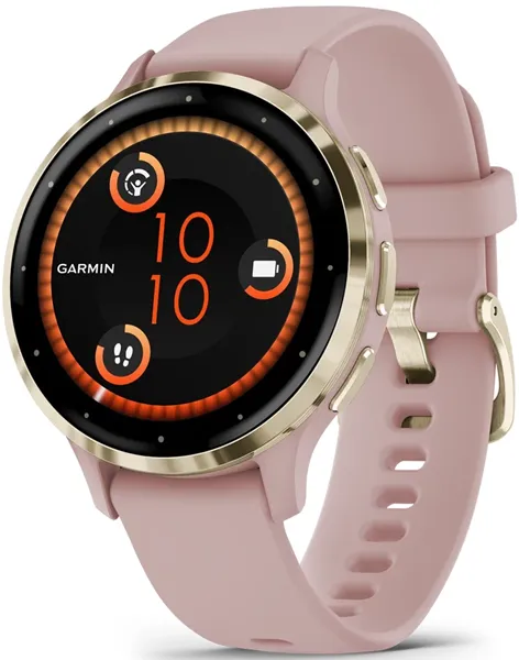 Умные часы Умные часы Garmin Venu 3S цвета розовый с золотистым безелем (010-02785-53)