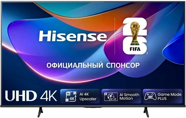 ЖК 43" Телевизор Hisense 43A6S (2026), 4K Ultra HD, СМАРТ ТВ, черный (EAC)