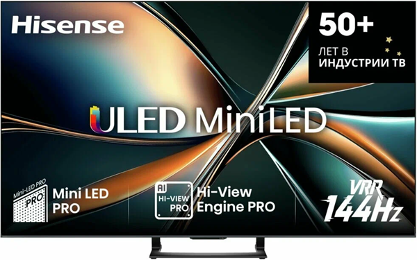 ЖК 55" Телевизор Hisense 55U7Q 2025 QLED, 4K UltraHD, Wi-Fi, 144 Гц, VIDAA OS