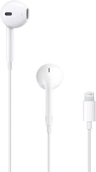 Наушники внутриканальные Apple EarPods with Lightning Connector белый
