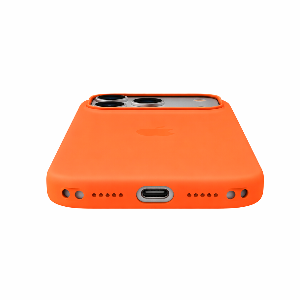 iPhoneアクセサリー iPhone17 Pro Max Silicone Case Orange Купить Накладка Silicone Case с MagSafe совместимый с iPhone 17